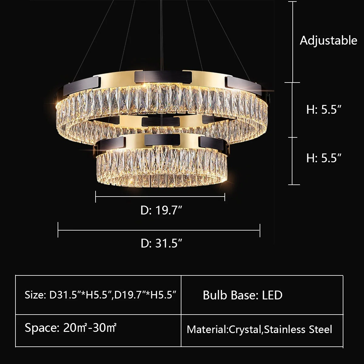 New Designer Recommended Modern Light Luxury Round/Oval Crystal Chandelier for Living Room/Dining Room - Image 17