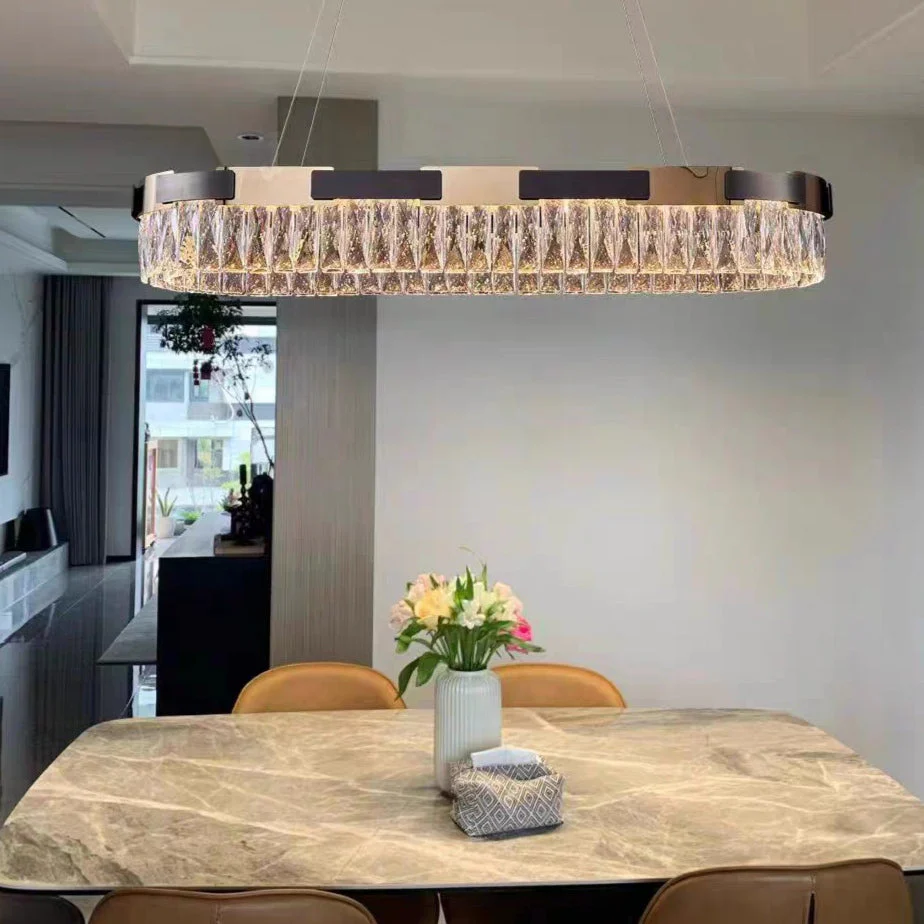 New Designer Recommended Modern Light Luxury Round/Oval Crystal Chandelier for Living Room/Dining Room - Image 7