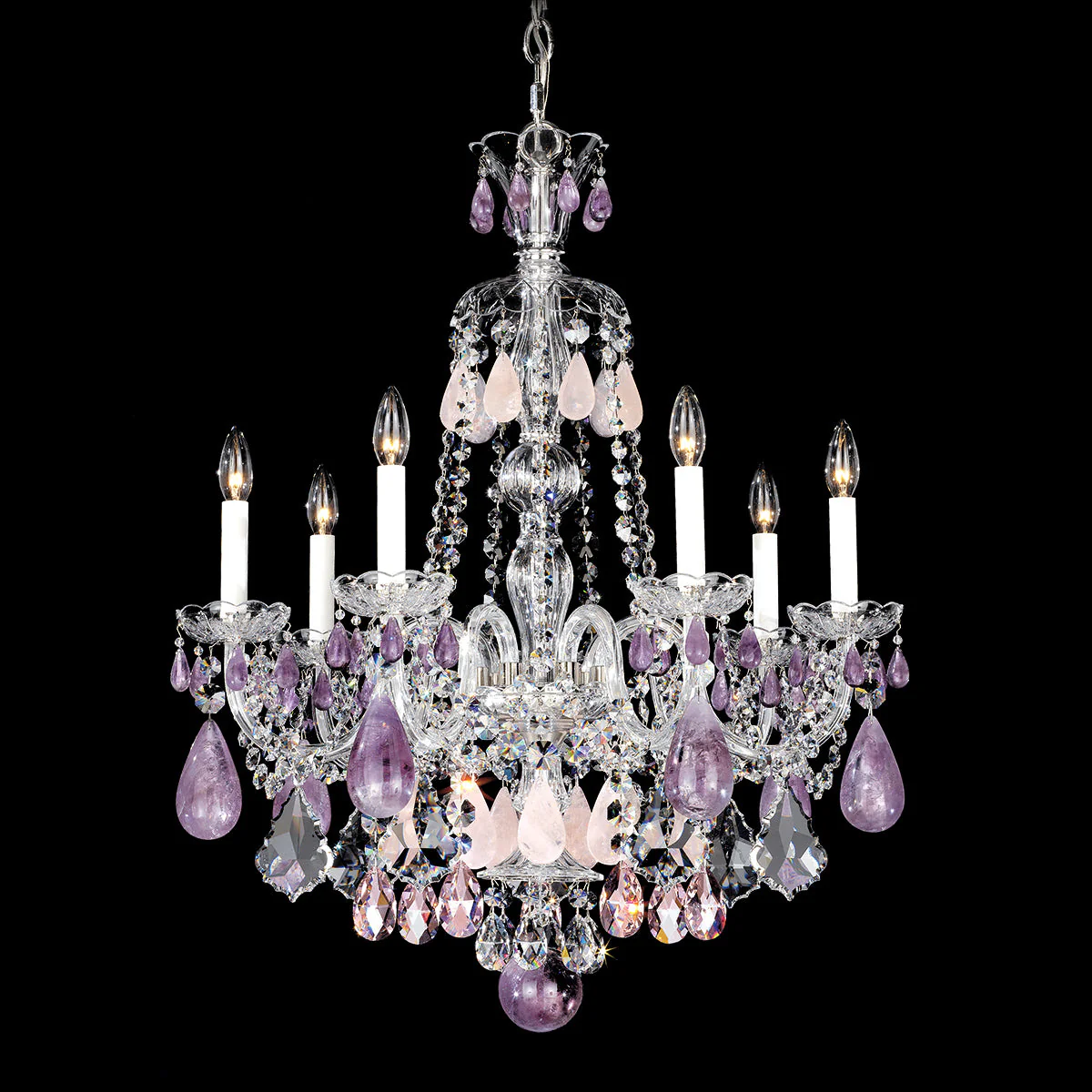 New Luxury Green/Purple Rock Crystal Chandelier for Living Room/Bedroom - Image 3