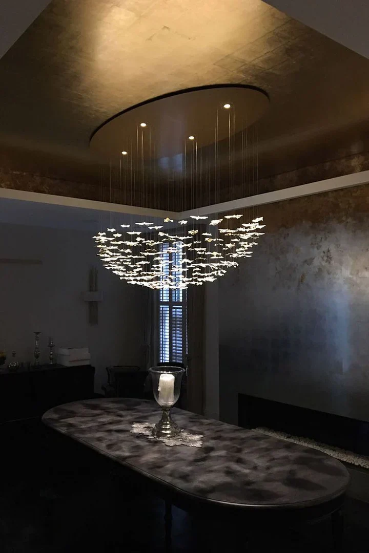 New Postmodern Round/Oval 84/102/170/192 Leaves Art Design Chandelier - Image 3