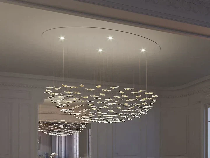 New Postmodern Round/Oval 84/102/170/192 Leaves Art Design Chandelier - Image 7