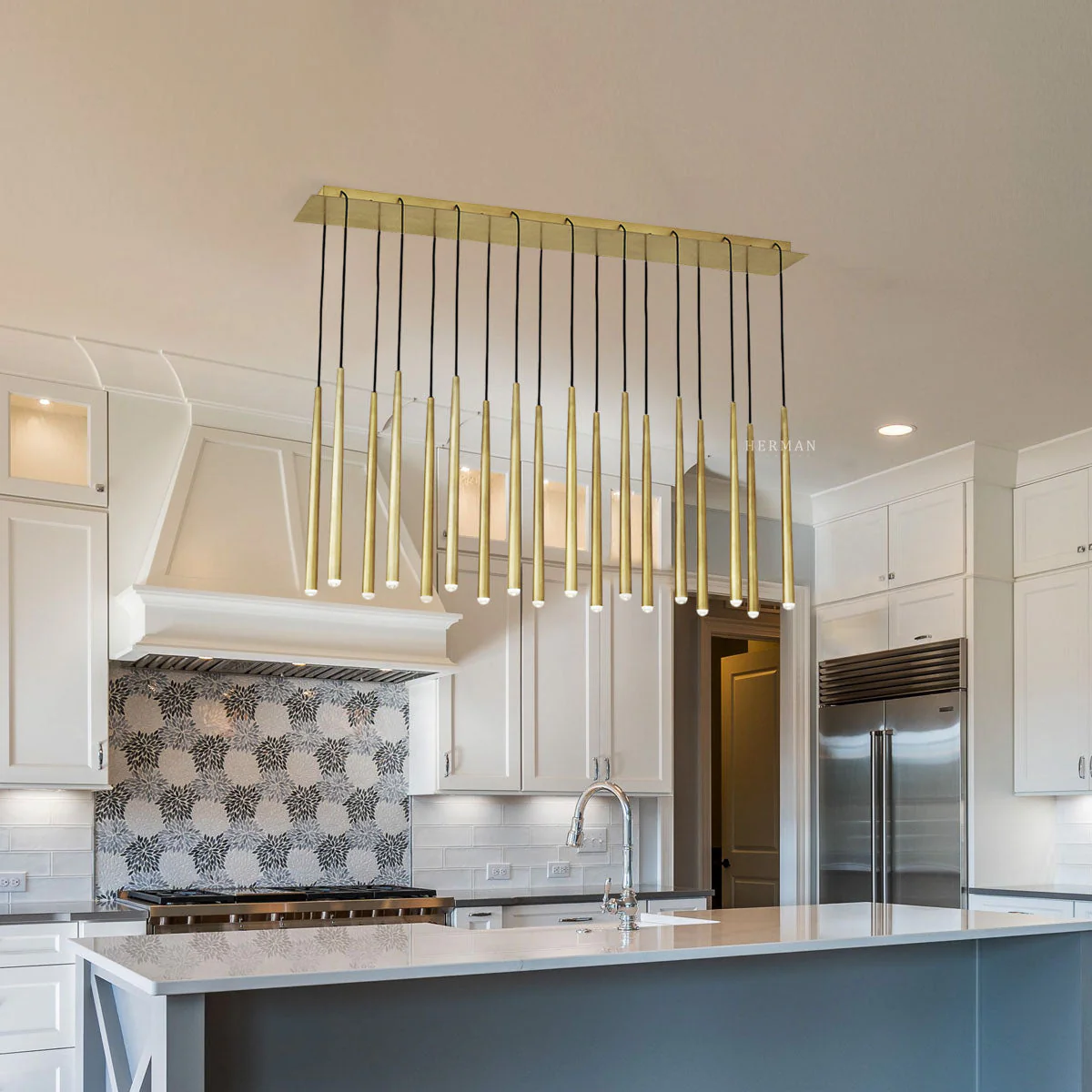 Noland 18-Light Linear Chandelier 48" - Image 4