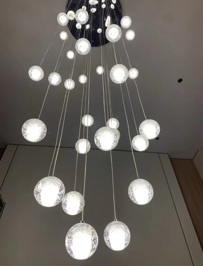 Oversized Nordic Art Round Air Bubbles Pendant Chandelier for Stairs/Spiral Staircase/Hotel Lobby - Image 10