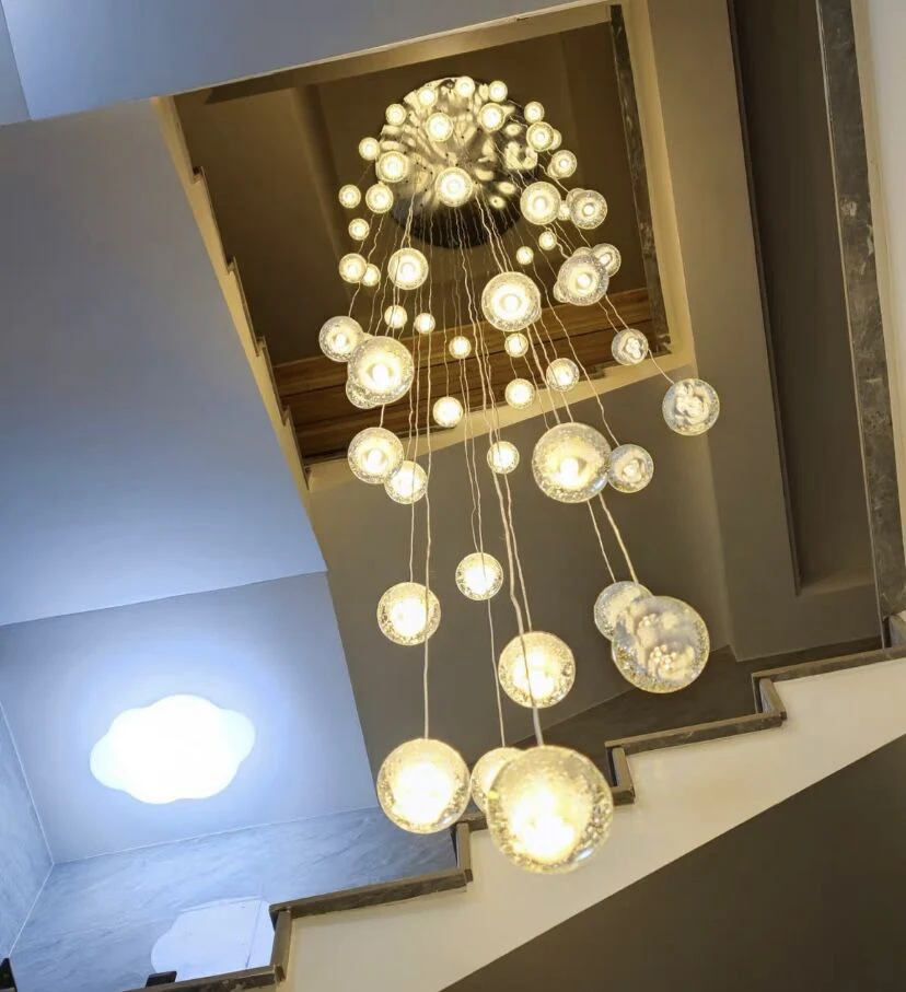 Oversized Nordic Art Round Air Bubbles Pendant Chandelier for Stairs/Spiral Staircase/Hotel Lobby - Image 12