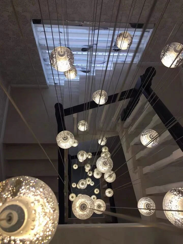 Oversized Nordic Art Round Air Bubbles Pendant Chandelier for Stairs/Spiral Staircase/Hotel Lobby - Image 5