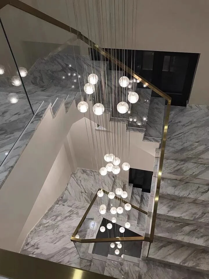 Oversized Nordic Art Round Air Bubbles Pendant Chandelier for Stairs/Spiral Staircase/Hotel Lobby - Image 7