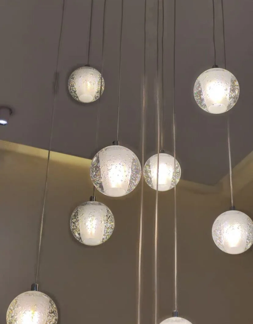Oversized Nordic Art Round Air Bubbles Pendant Chandelier for Stairs/Spiral Staircase/Hotel Lobby - Image 8