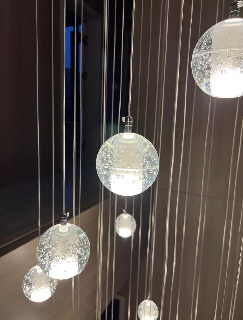 Oversized Nordic Art Round Air Bubbles Pendant Chandelier for Stairs/Spiral Staircase/Hotel Lobby - Image 9