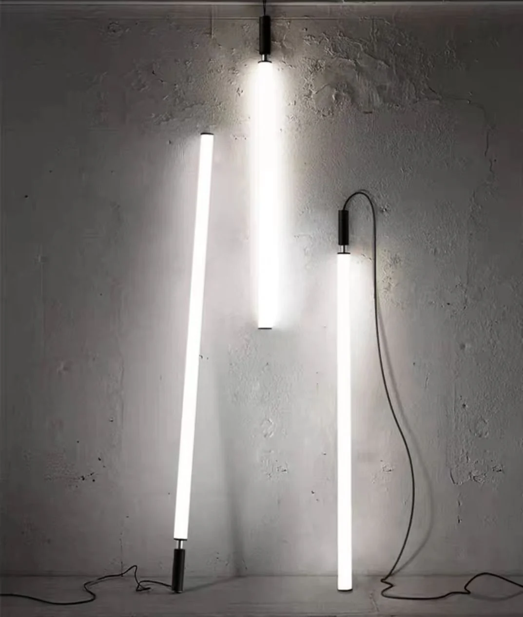 Nordic Fashion Minimalist Black Straight Pendant Chandelier for Bedside/Staircase/Loft/Duplex - Image 11
