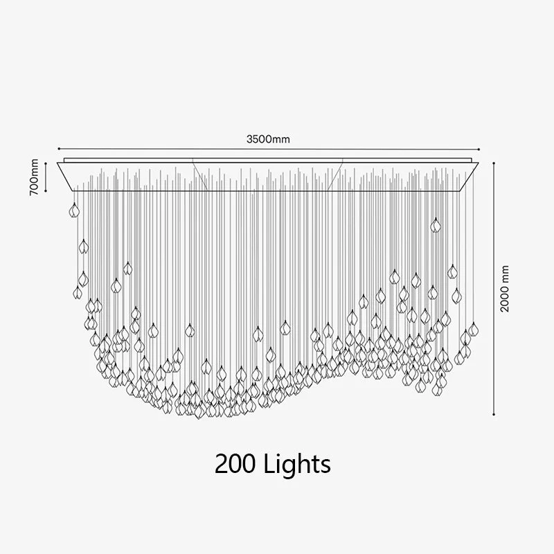 Nordic Magnolia Flower Ceramics Chandelier with Rectangular Canopy - Image 10