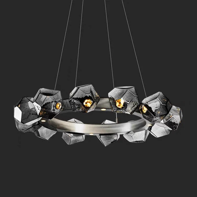Nordic Minimalist Glass Circle Art Chandelier for Living/Dining Room/Bedroom - Image 8