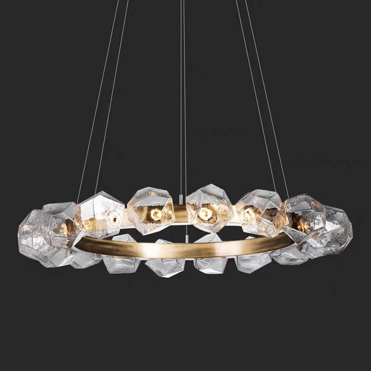 Nordic Minimalist Glass Circle Art Chandelier for Living/Dining Room/Bedroom - Image 9