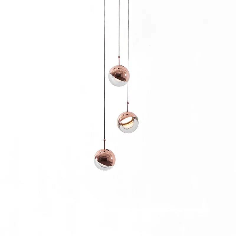 Nordic Simple Globe Pendant Suspension Light in Gold/Rose Gold - Image 10
