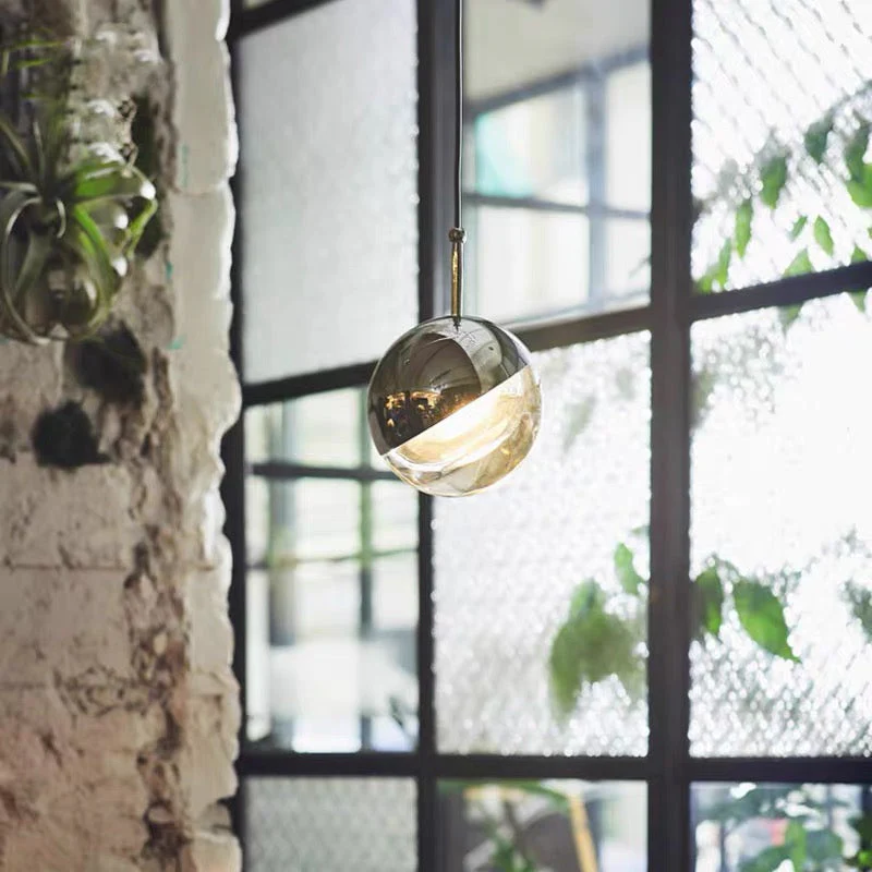 Nordic Simple Globe Pendant Suspension Light in Gold/Rose Gold - Image 11