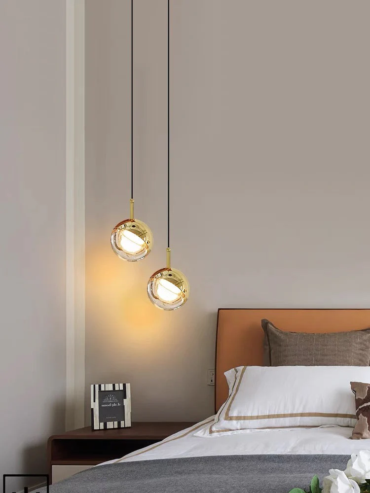 Nordic Simple Globe Pendant Suspension Light in Gold/Rose Gold - Image 7