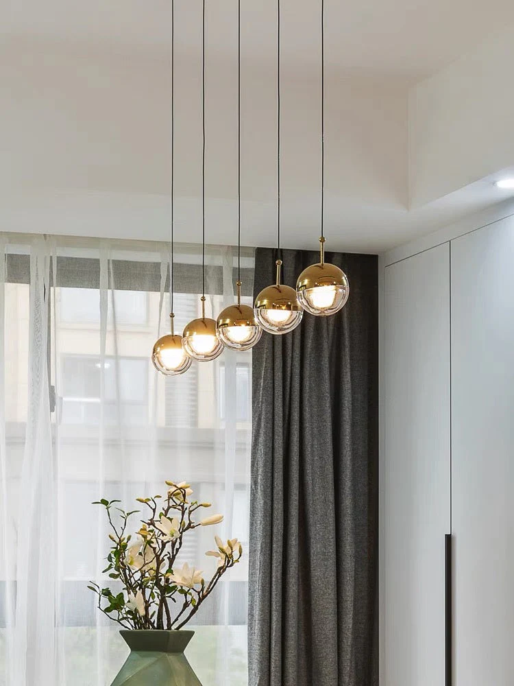 Nordic Simple Globe Pendant Suspension Light in Gold/Rose Gold - Image 8