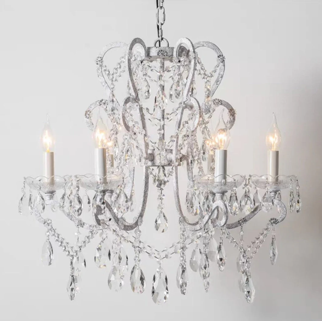 Nordic Vintage Candle Pendant Romantic Crystal Chandelier for Bedroom / Dining Room / Living Room - Image 4