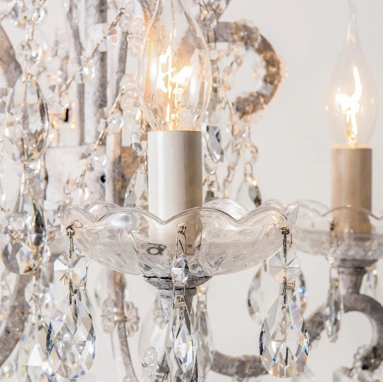 Nordic Vintage Candle Pendant Romantic Crystal Chandelier for Bedroom / Dining Room / Living Room - Image 5