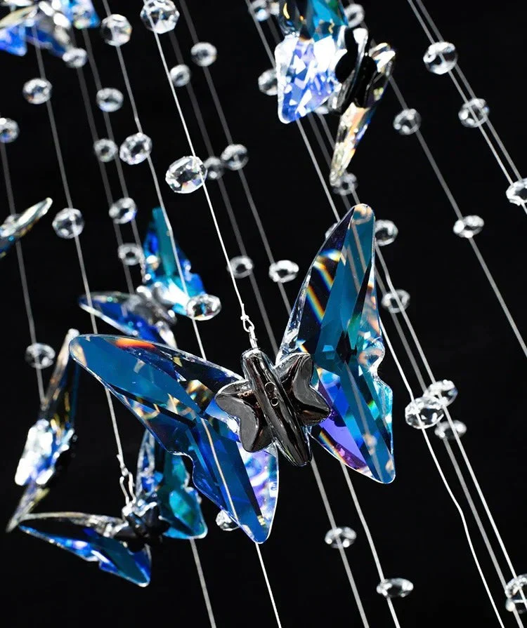 Northern European Style K9 Crystal Floating Butterfly Chandelier for High-ceiling - Image 4