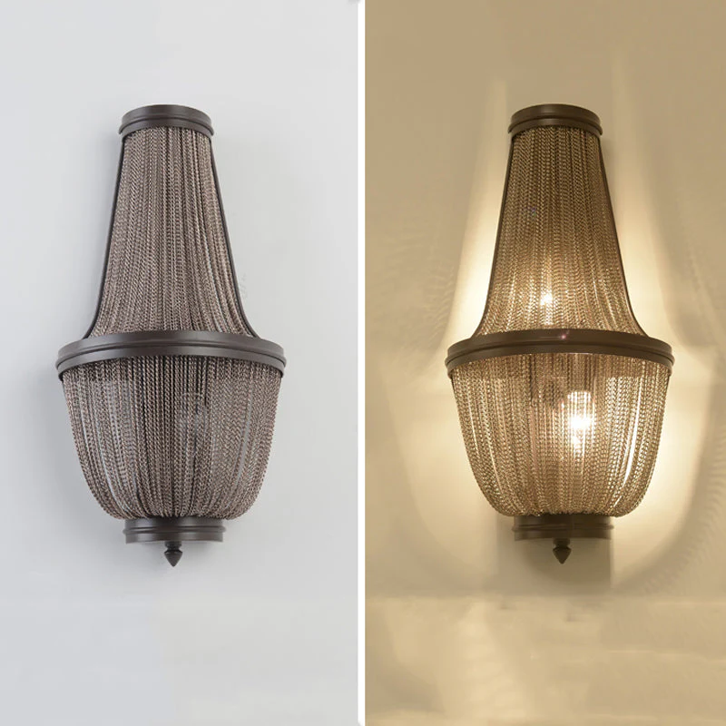 Nyasia Aluminum Chain Wall Sconce for Living Room, Kitchen, Bedroom - Image 12