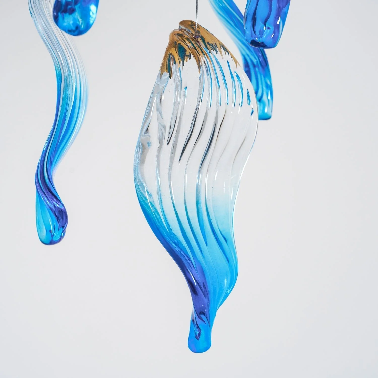 Galaxy Ocean Drift Blown Glass Crystal Spiral Chandelier - Image 41