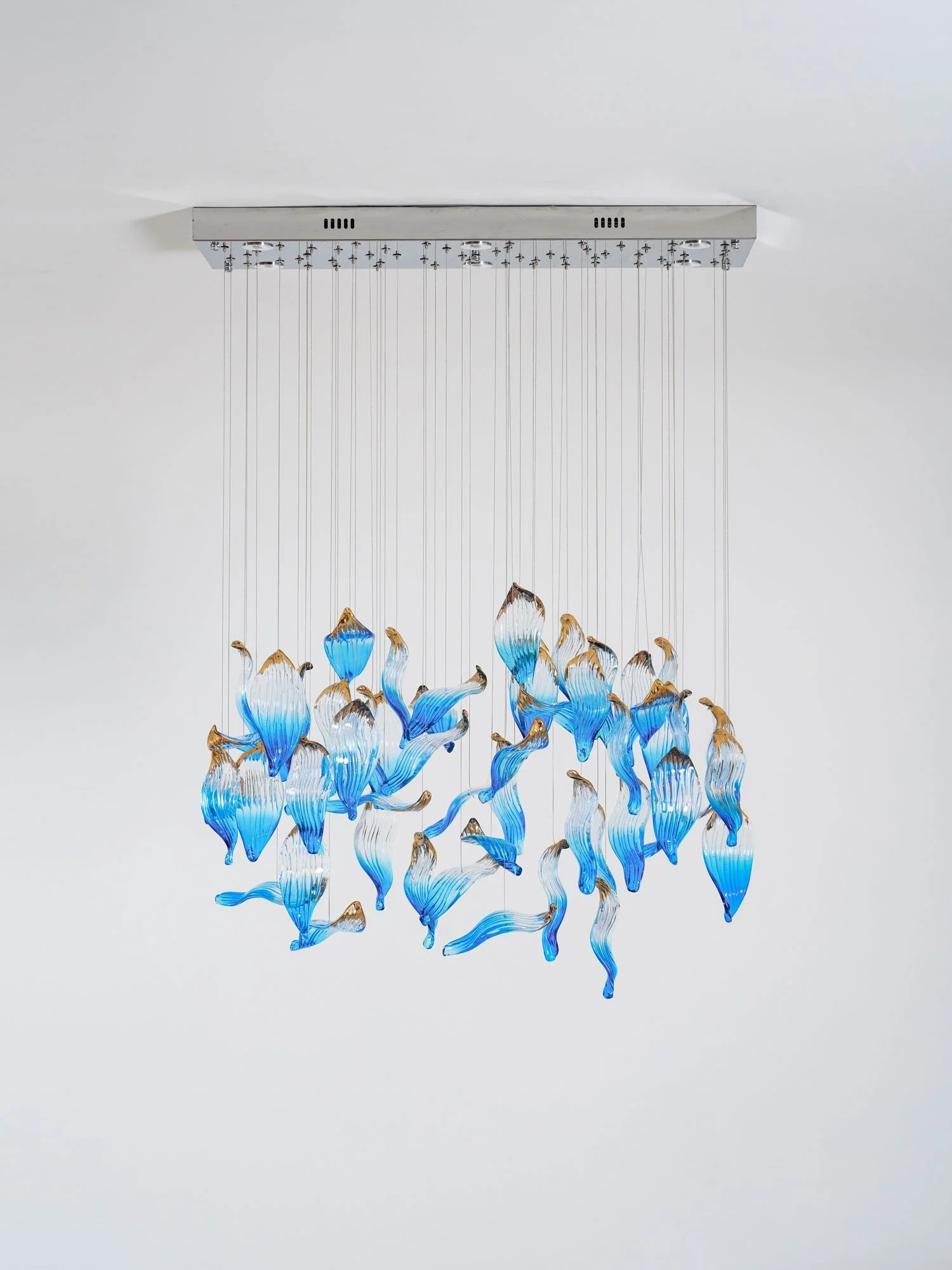 Galaxy Ocean Drift Blown Glass Crystal Spiral Chandelier - Image 42