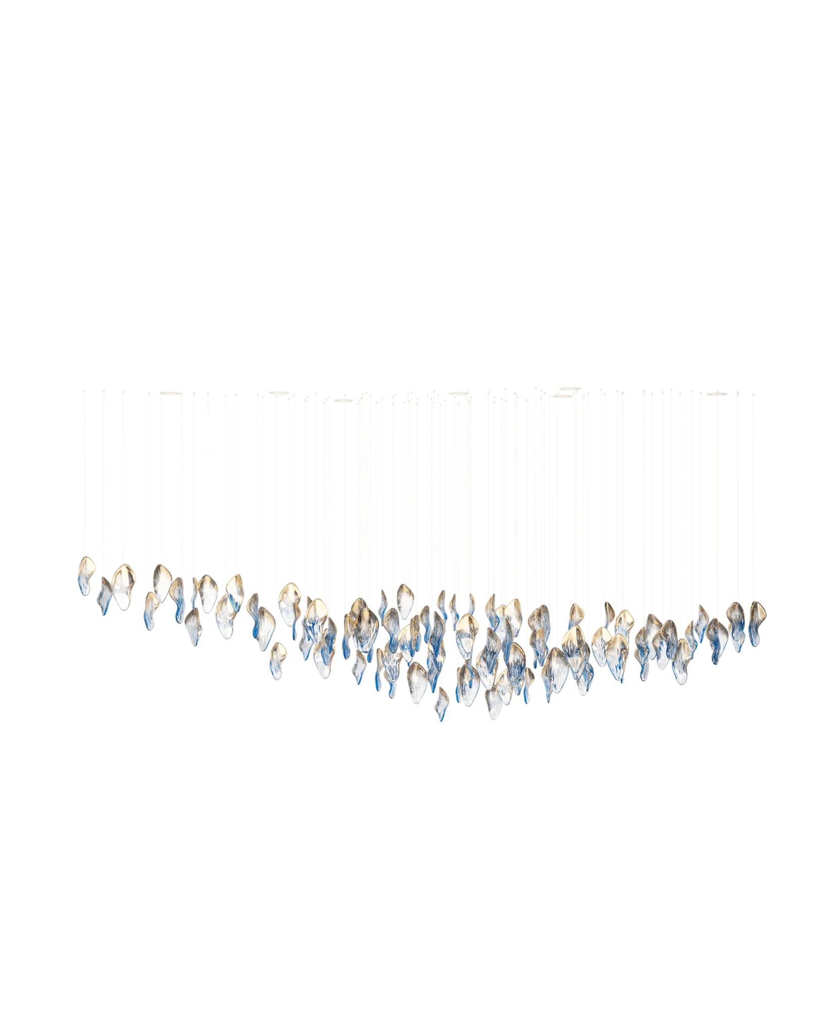 Galaxy Ocean Drift Blown Glass Crystal Spiral Chandelier - Image 45