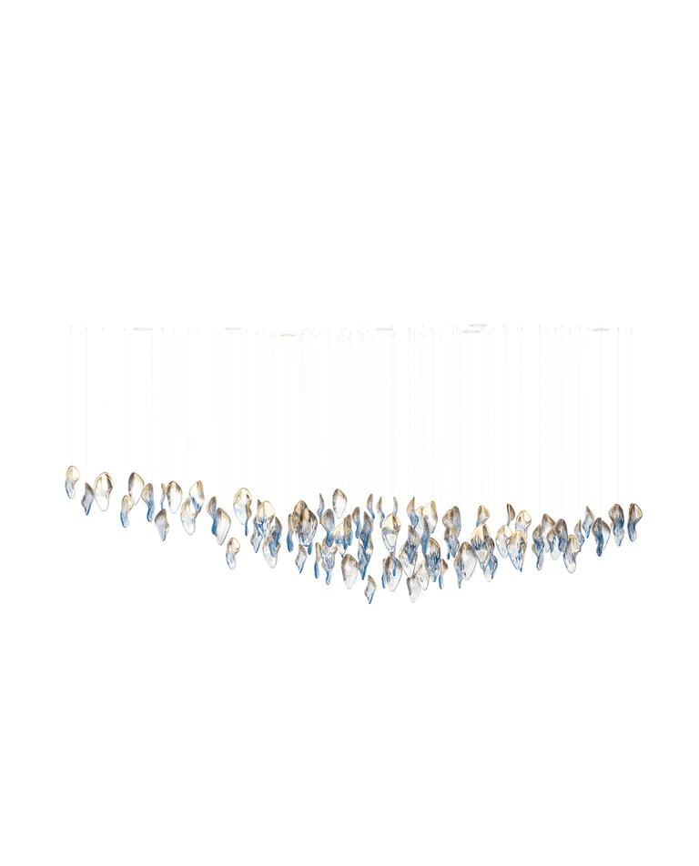 Galaxy Ocean Drift Blown Glass Crystal Spiral Chandelier - Image 47