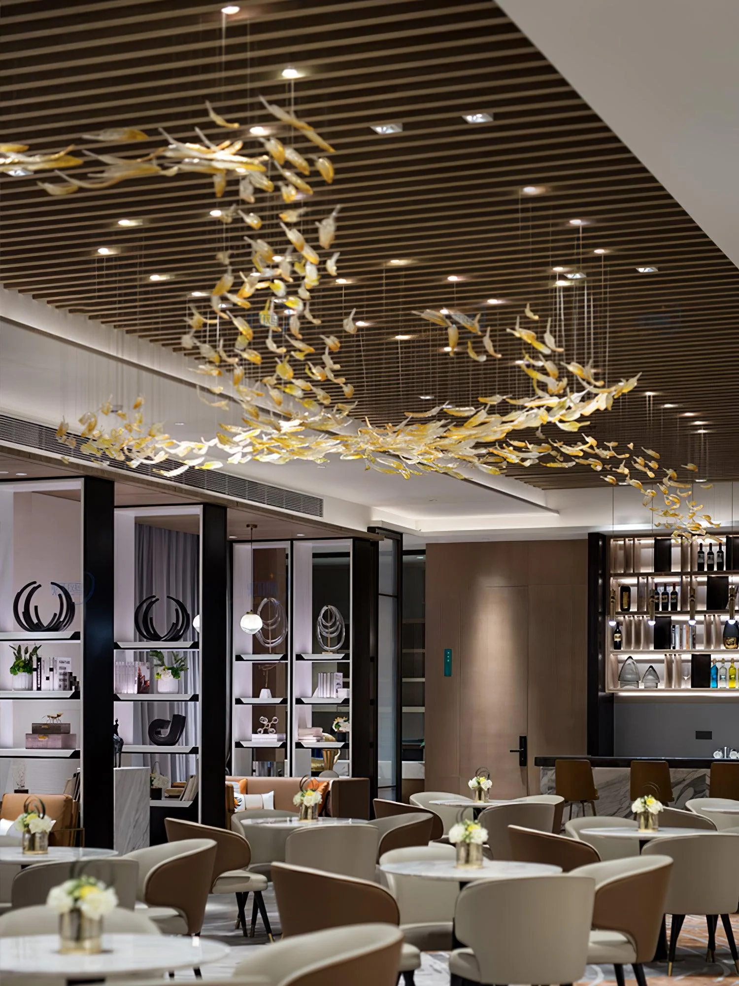 Odette Glass Feathers Chandelier,  Customized Modern Chandelier For Lobby,Hallway,Staircase - Image 29