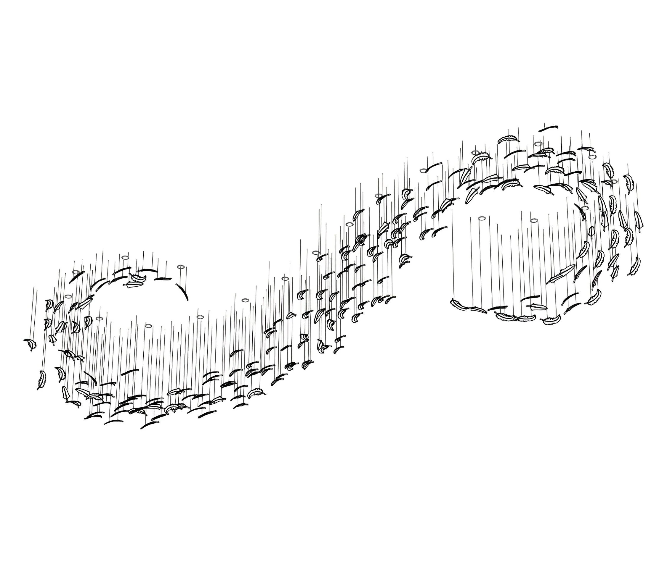 Odette Glass Feathers Chandelier,  Customized Modern Chandelier For Lobby,Hallway,Staircase - Image 33