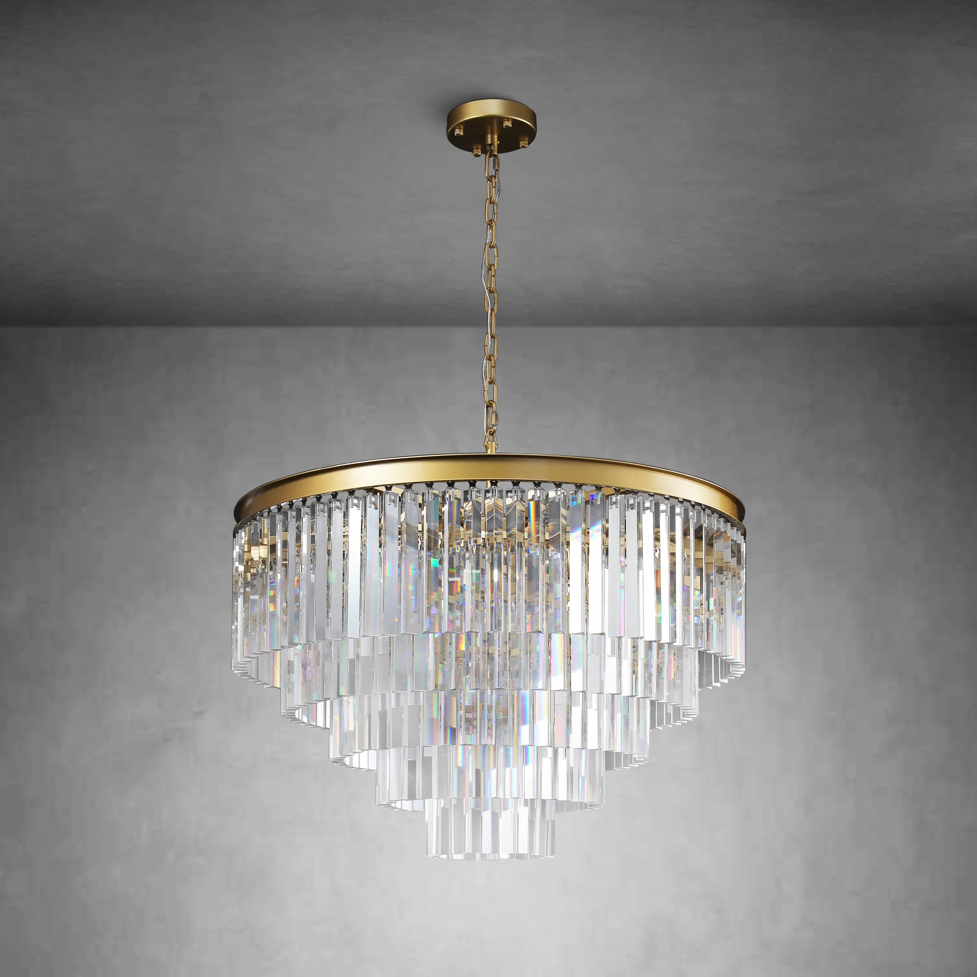 Odiana Series K9 Crystal Tiered Round Chandelier 19" 31" 43" Chandelier For Living Room Dinning Room - Image 16
