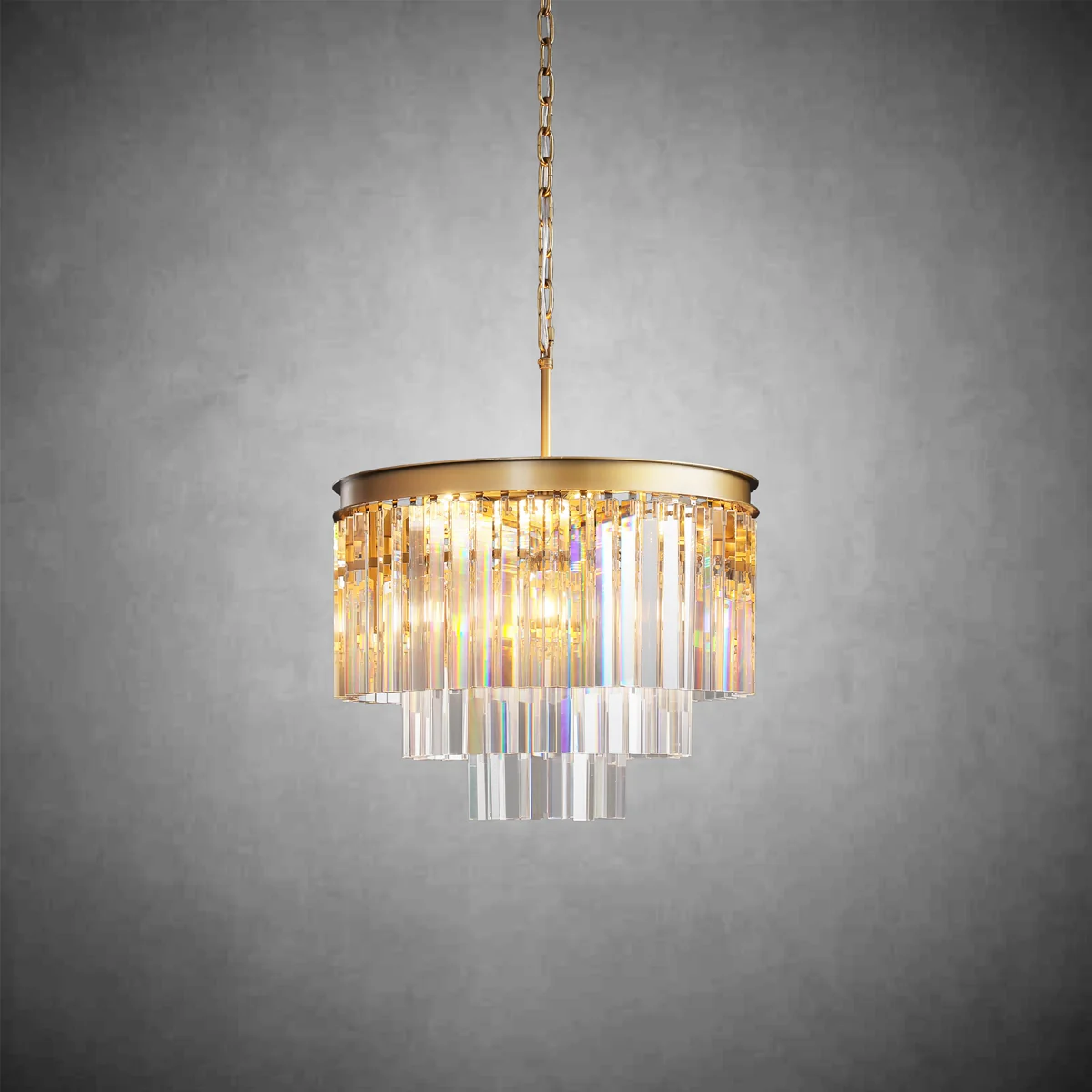 Odiana Series K9 Crystal Tiered Round Chandelier 19" 31" 43" Chandelier For Living Room Dinning Room - Image 3