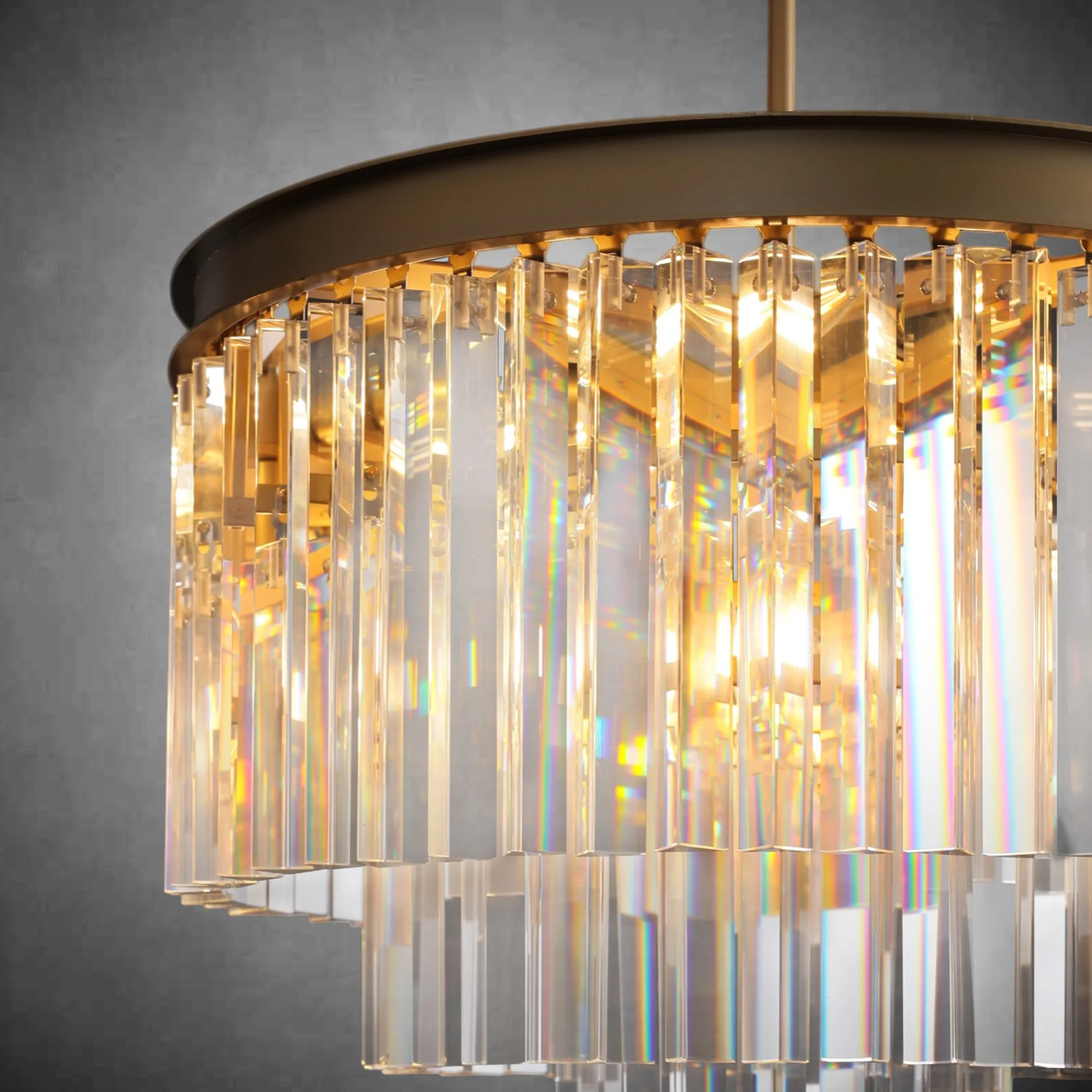 Odiana Series K9 Crystal Tiered Round Chandelier 19" 31" 43" Chandelier For Living Room Dinning Room - Image 6