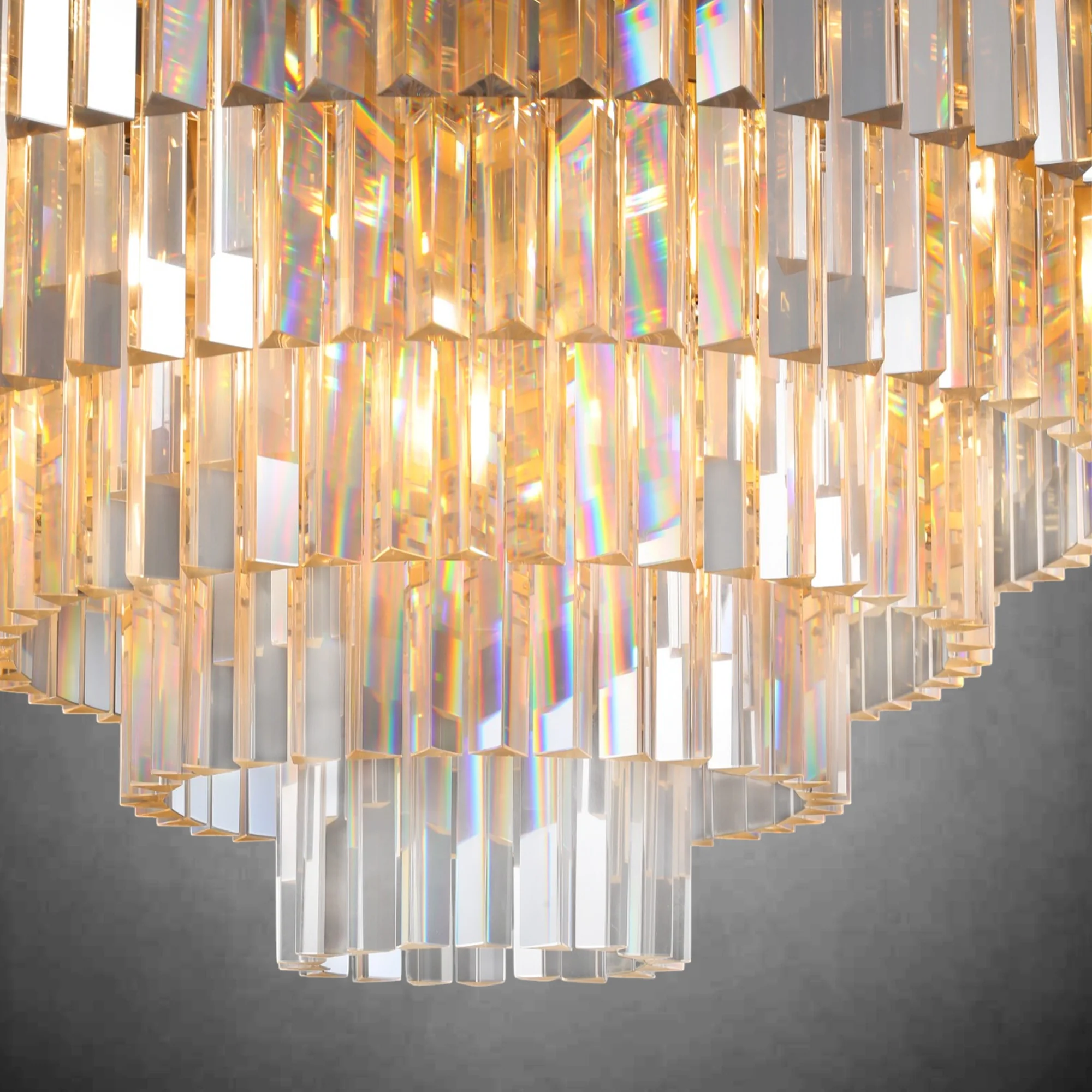 Odiana Series K9 Crystal Tiered Round Chandelier 19" 31" 43" Chandelier For Living Room Dinning Room - Image 9