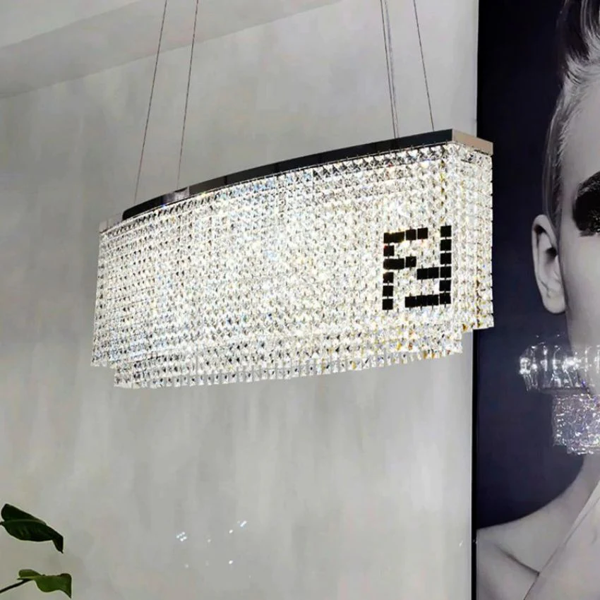 Fandi Oval Crystal Chandelier For Dining Table - Image 2