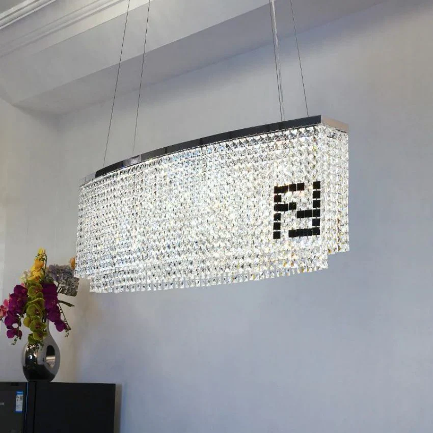 Fandi Oval Crystal Chandelier For Dining Table - Image 3