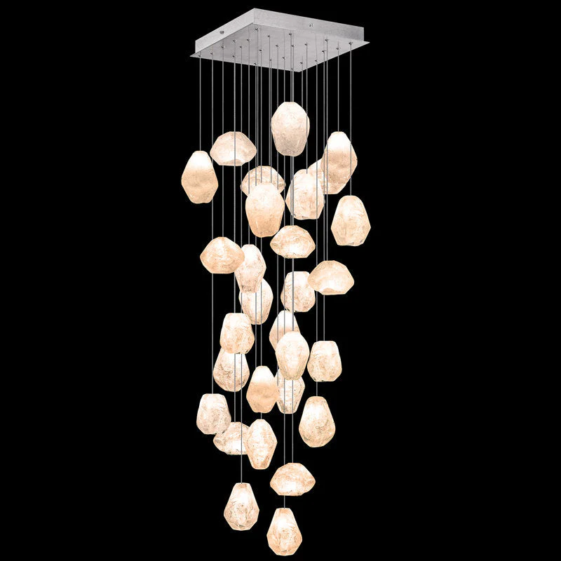 Vitrina Natural Quartz Stone Drop 30-Light Chandelier - Image 3