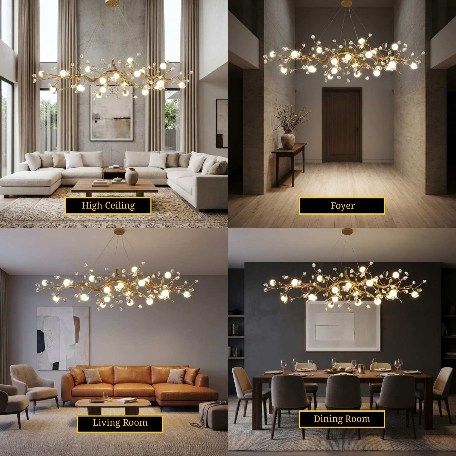 Orgi Statement Linear Branch Chandelier - Image 3