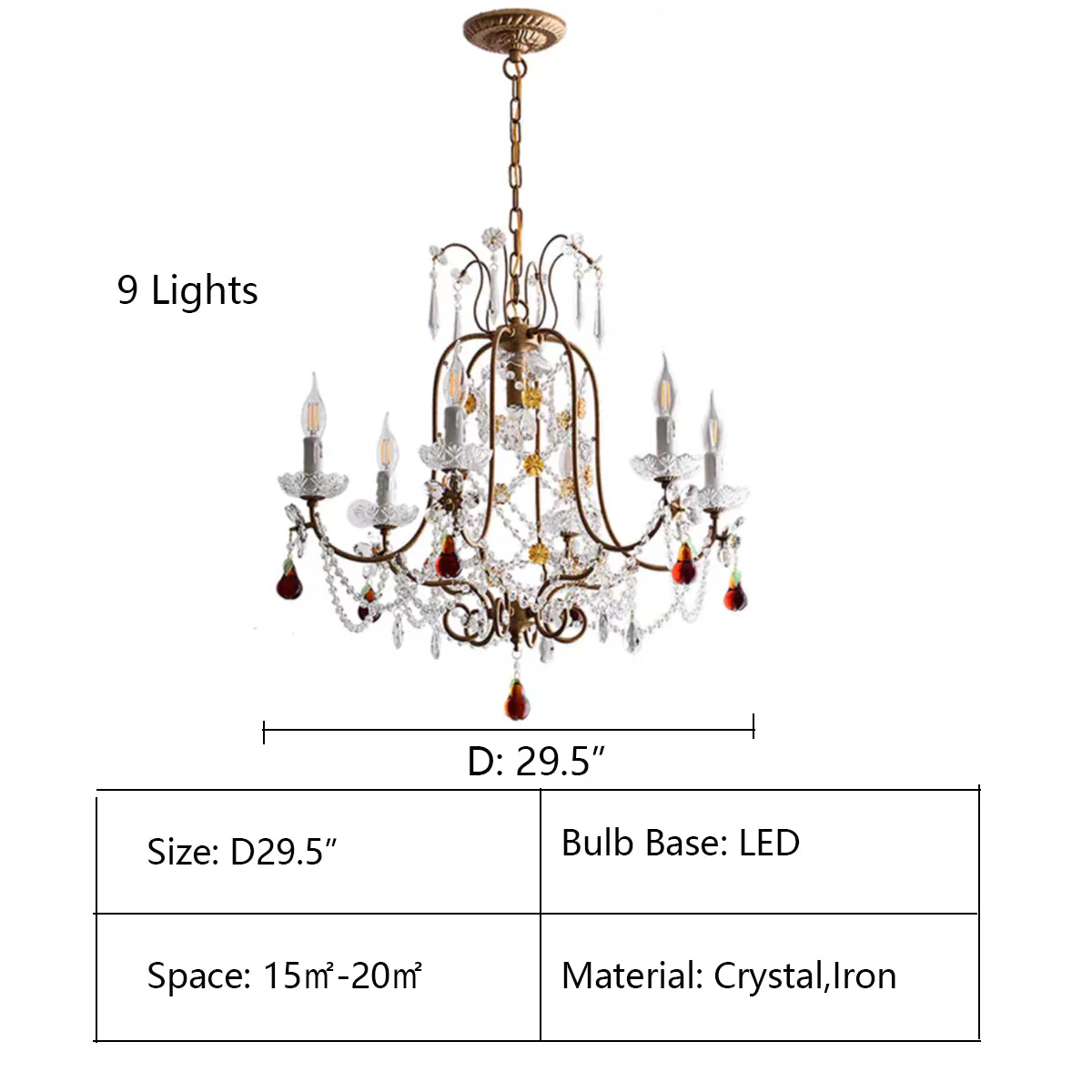 Ornate French Antique Crystal Ceiling Chandelier - Image 11