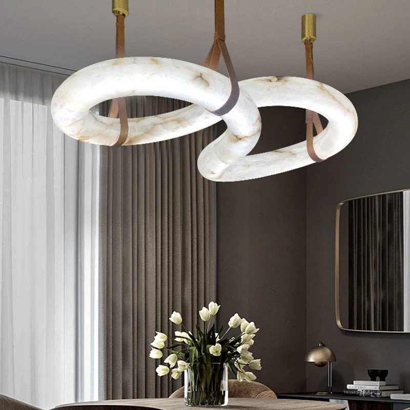 Ethereal Contemporary Nordic Alabaster Chandelier - Image 2