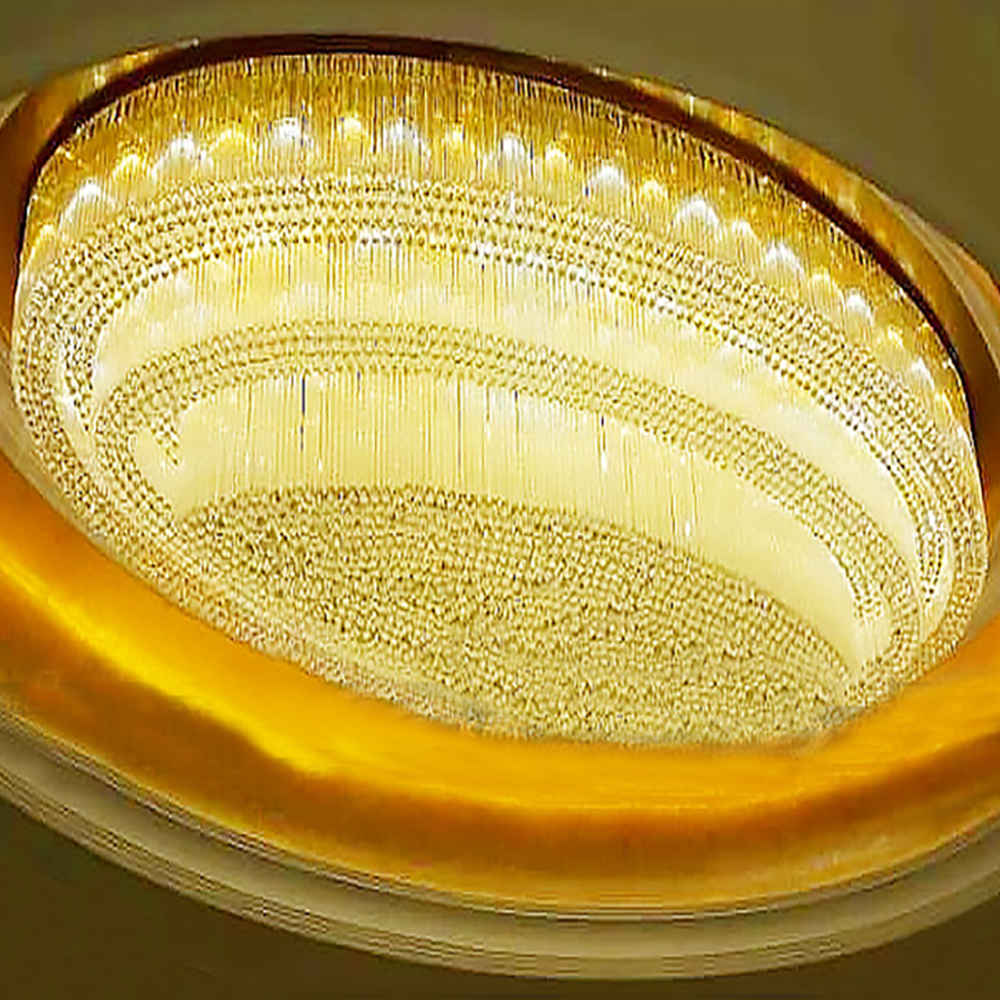Oval flush mounted crystal chandelier - Image 4