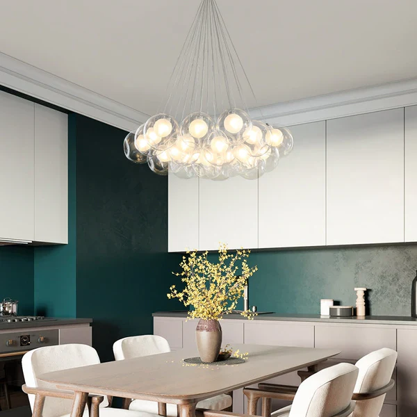 Oversize Modern Glass Ball Bubble Light Art Chandelier for Living/Dining Room/Clothing Store - Image 2