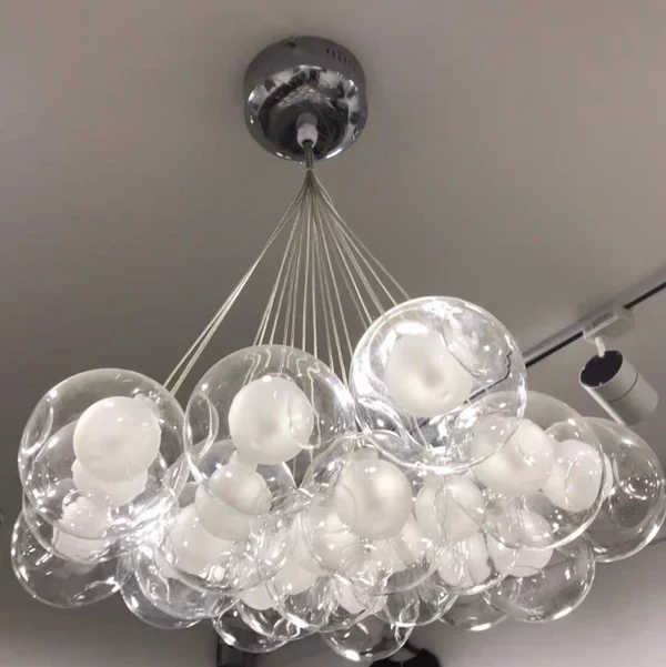 Oversize Modern Glass Ball Bubble Light Art Chandelier for Living/Dining Room/Clothing Store - Image 3