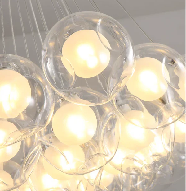 Oversize Modern Glass Ball Bubble Light Art Chandelier for Living/Dining Room/Clothing Store - Image 8