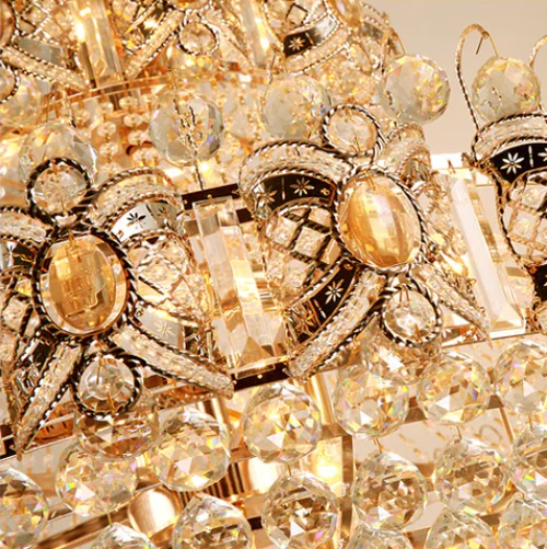 Oversized Luxury Multi-layers Gold Crystal Chandelier For High-ceiling Living Room/Foyer - Image 6
