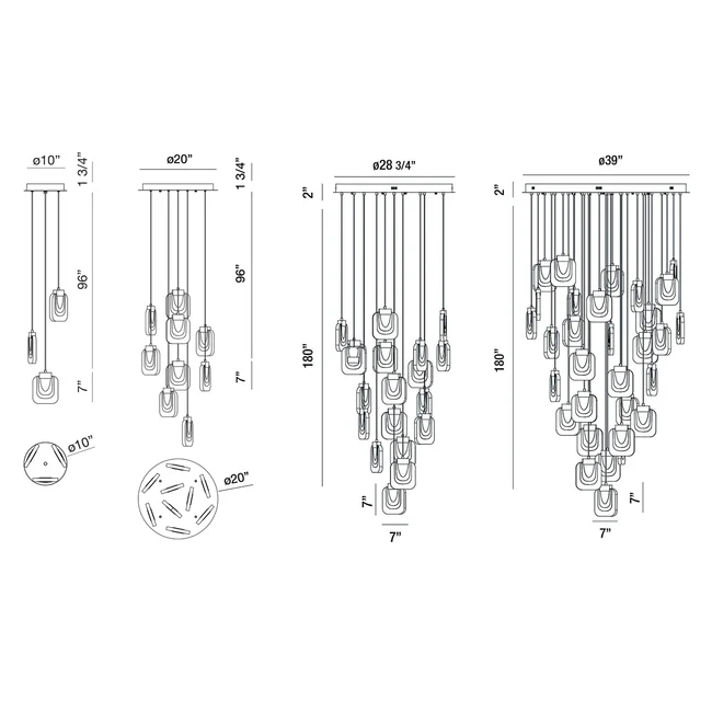 Solara Glass Chandelier - Image 2