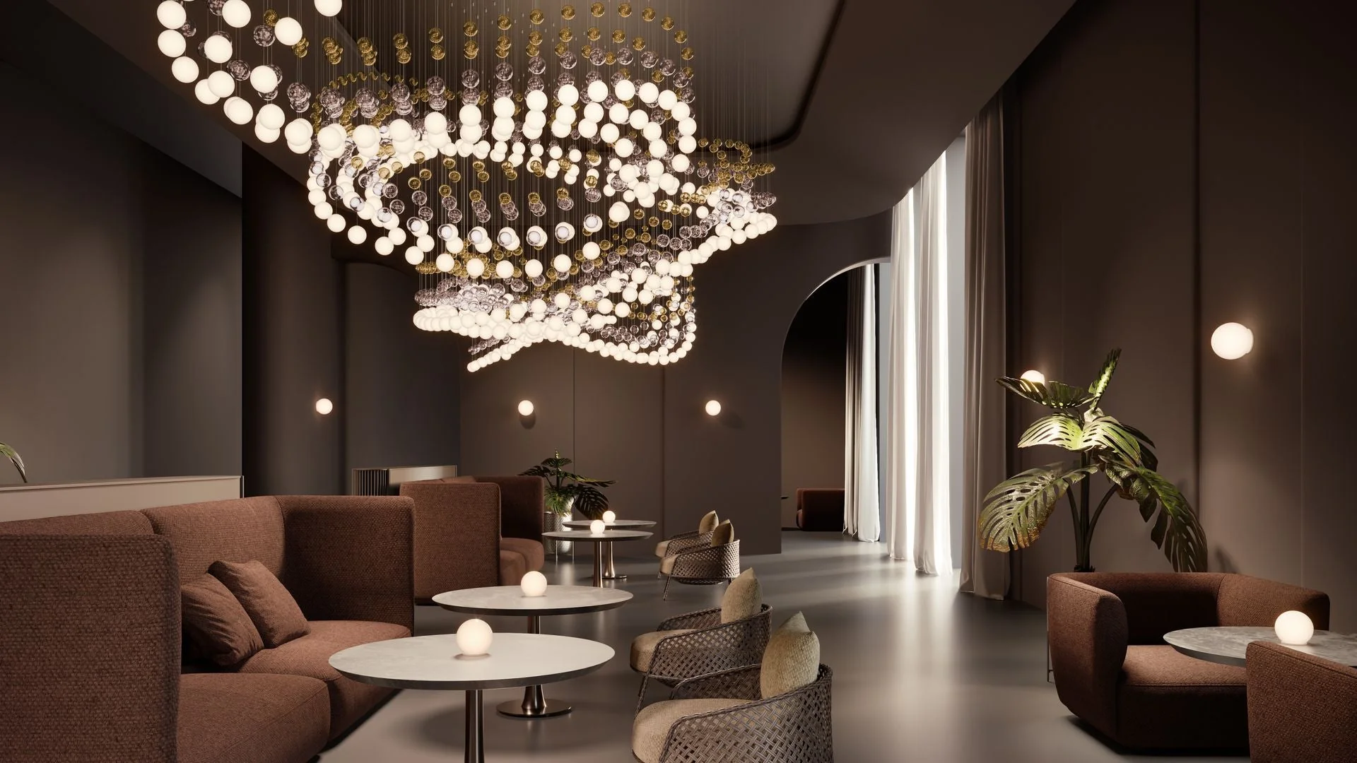Pearl Curtain Customize Chandelier - Image 13