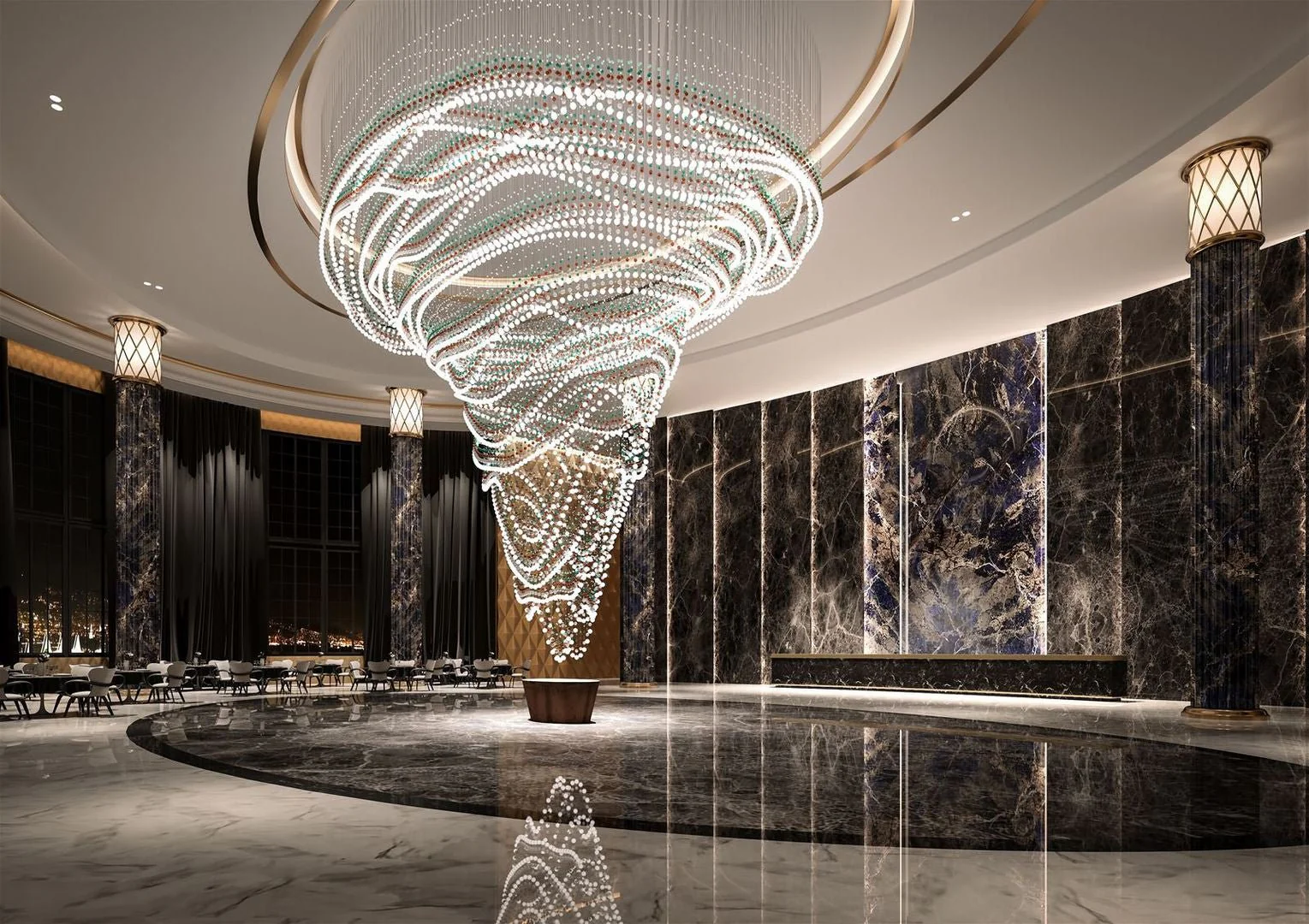 Pearl Curtain Customize Chandelier - Image 26