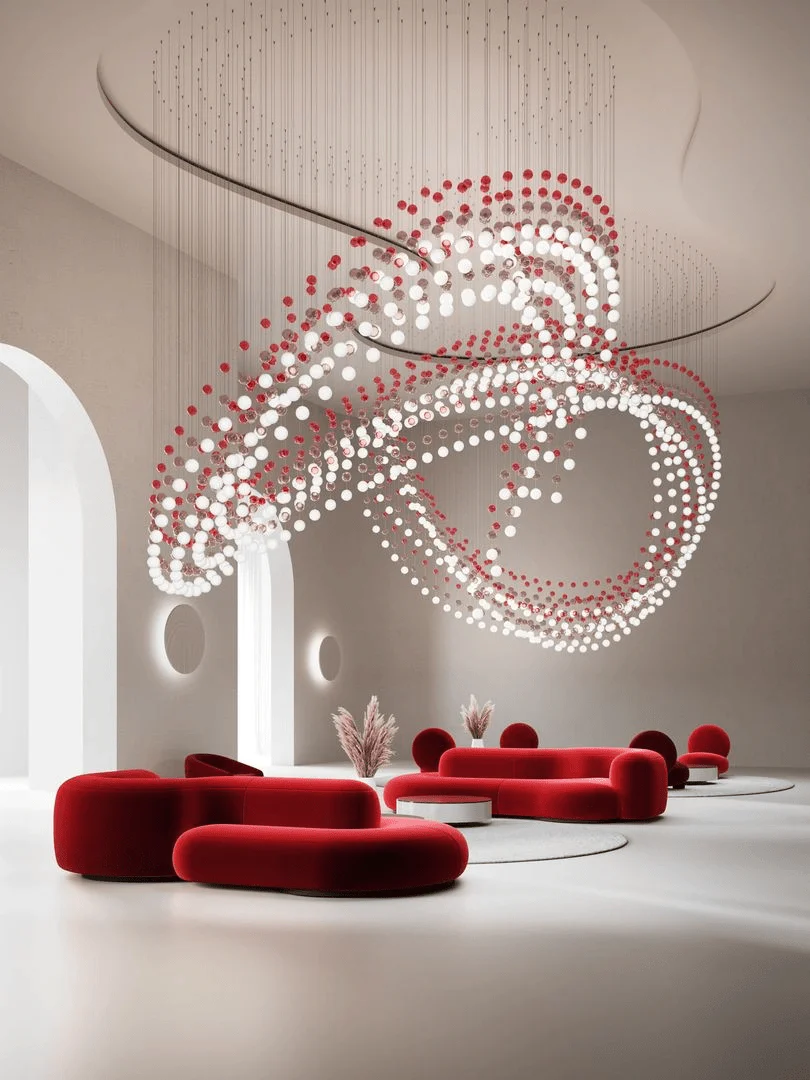 Pearl Curtain Customize Chandelier - Image 3