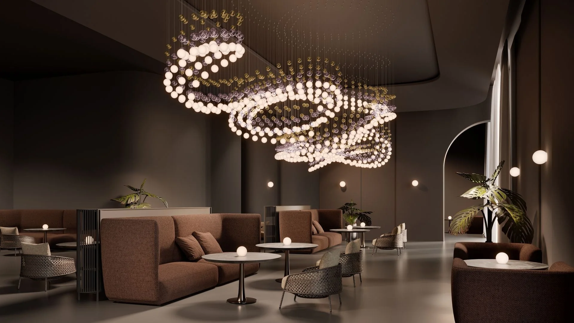 Pearl Curtain Customize Chandelier - Image 57